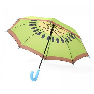 Automatické otevření Ovocný deštník Děti Děti Rozkošný kiwi vzory déšť rovný deštník