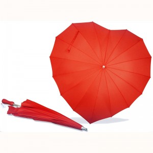Ruční deštník ve tvaru srdce Hliníkový deštník