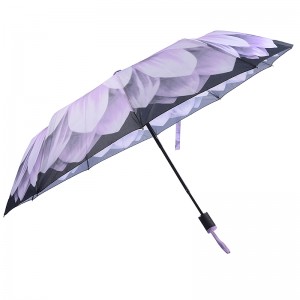 Propagační vysoce hodnocený produkt s automatickým otevíráním 3 deštník s UV deštníkem