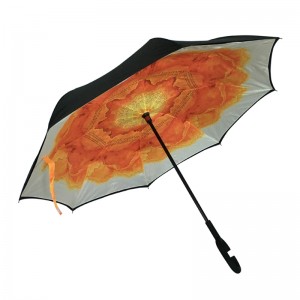 Protilehlý nerozbitné zadní zadní a zadní zavřený dešťový vůz zpětného skládacího deštníku