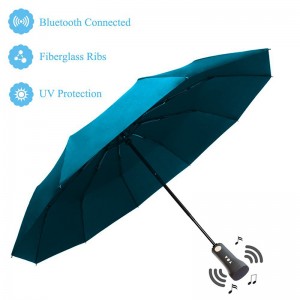 Bluetooth deštník reproduktor hudba UV ochrana nový vynález speciální 3 skládací deštník