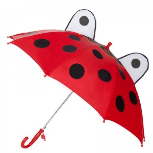Venkovní děti Beruška dívka vlastní kreslené děti rovný deštník