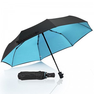 Black Coating anti UV Umbrella 3 Skládací automatický deštník