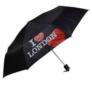 2019 Vlastní deštník Děti černé a bílé řemeslné zboží barva 3 skládací deštník