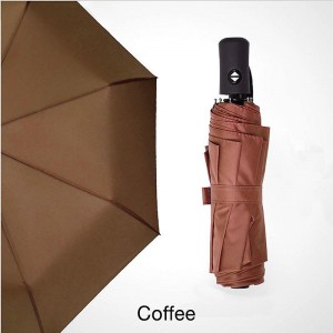 Větruvzdorný dvouvrstvý vlastní tisk 3 skládací automatický otevřený dvouvrstvý deštník a slunečník