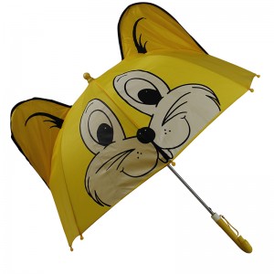 Zvířecí tvar deštník s kresleným designem Automaticky otevřený rovný 19 palcový deštník pro děti
