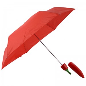 Levný ovocný deštník ve tvaru 3 paprik s funkcí ručního otevírání