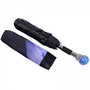 Velkoobchodní trh skládací cestovní deštník slunce UV nejlevnější vlastní 3-násobný deštník