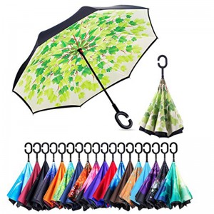 Osobní dárky Dárková položka otevřená Větruvzdorný Invertovaný zpáteční květ deštník Deštník