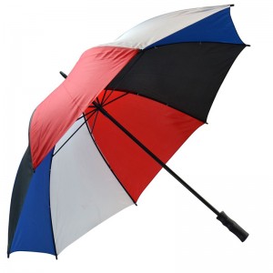 Vlastní tisk 30 palců ruční otevřený golfový deštník odolný proti větru