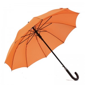 23 palcový marketingový prodej vlastní jednobarevné rovné deštníky s plastovou zakřivenou rukojetí